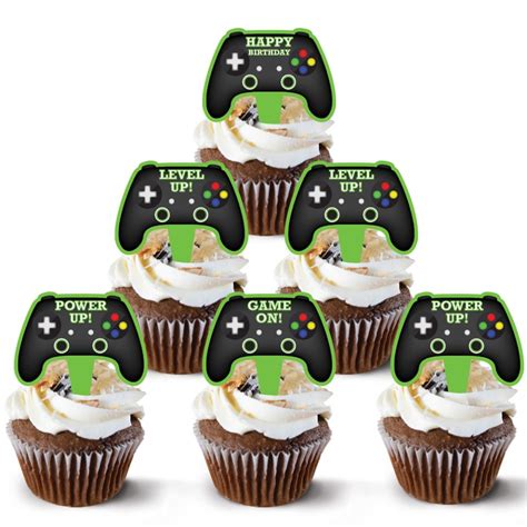 video game cupcakes|video game cupcake toppers.